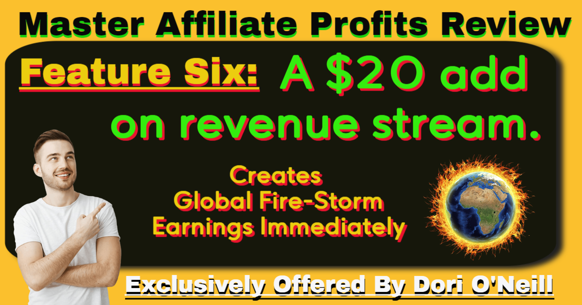 Master affiliate profits, feature six, A Twenty dollar add on revenue stream.