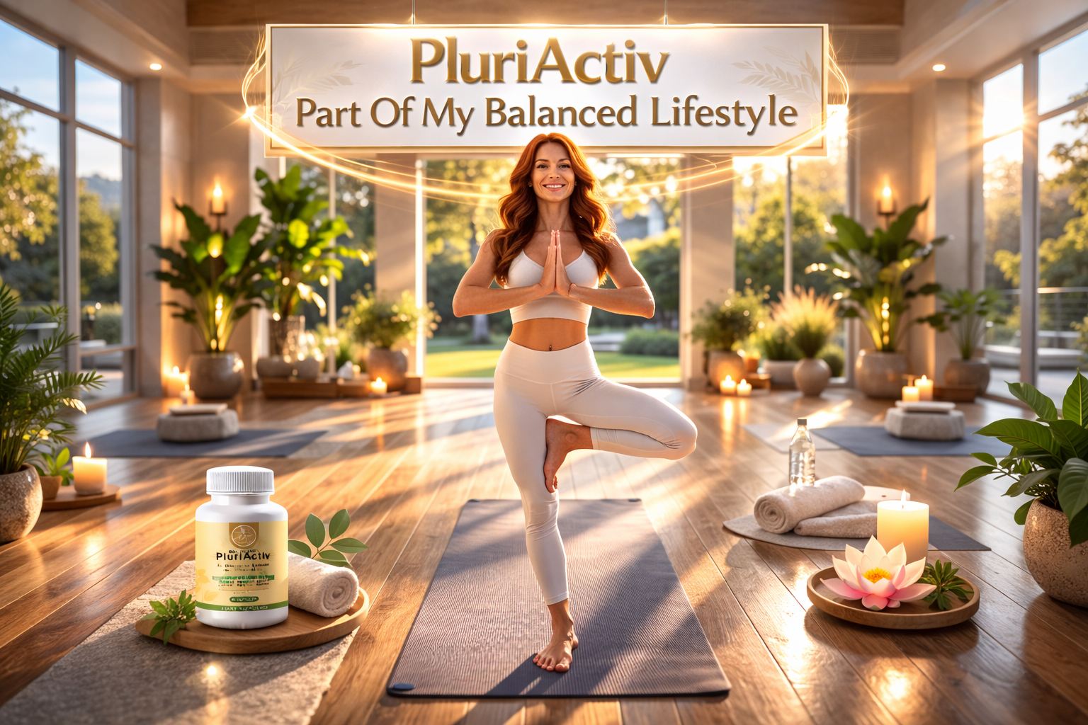 Ageless beauty women holding supplement